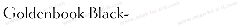 Goldenbook Black字体转换